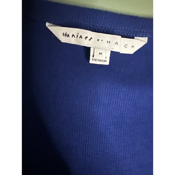 The Nines by Hatch Maternity Dress M Blue Midi Ruffle Trim Sleeveless Comfy - Picture 3 of 6